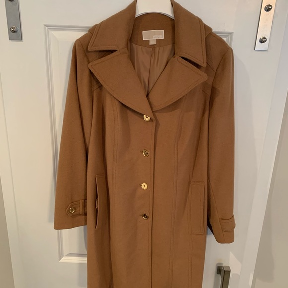 Michael Kors Women’s Hooded 3/4 Length Wool Coat - Picture 6 of 8